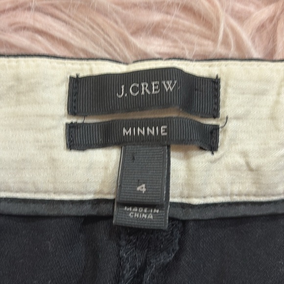 J. Crew Minnie Black Twill Stretch Crop Pants sz 4 - Picture 8 of 11